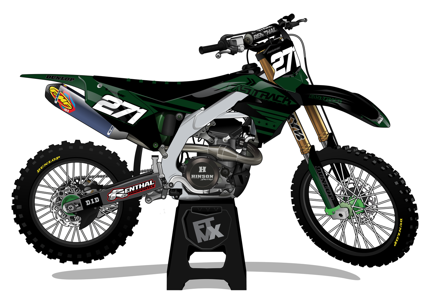 Team USA Green For Kawasaki