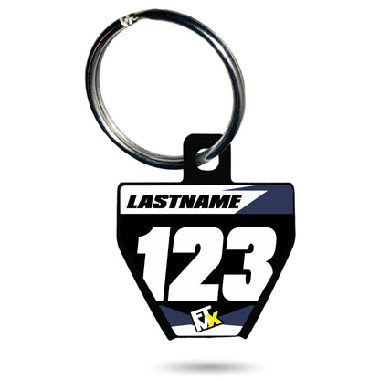 Husky Style Number Plate Keychain
